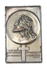 Early 20th century German religious plaque with Jesus Christ with an inscription picture