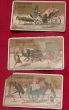 3 PCS 1880s ANTIQUE VICTORIAN TRADE CARDS ANTHROPOMORPHIC BUGS FRENCH CHOCOLATE picture