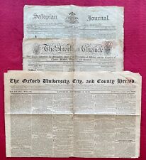 1796 SALOPIAN JOURNAL, 1802 SHREWSBURY CHRONICAL, 1841 OXFORD U. & CITY HERALD picture
