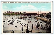 1924 On The Beach At Bath House Atlantic House Nantasket Beach MA Postcard picture