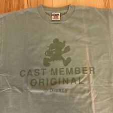 Disney Cast Member Original Mens Large Green Shirt Vintage 90s Single Stitch picture