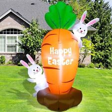 5 ft Easter Inflatable Bunnies with Giant Carrot, Easter Inflatable Outdoor H... picture