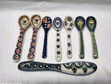 Polish Pottery Spoons And Knife Spreader Lot  picture