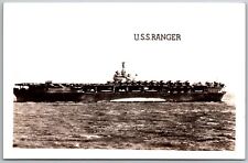 U.S.S. Ranger Postcard real photo rppc unposted  picture