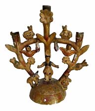Vintage Tree of Life Pottery Candle Holder - Mexico picture