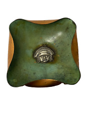 Rare Old Peruvian Inca Silver Enamel on Copper Tray picture