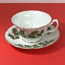 Vintage royal Grafton Noel bone China Footed tea cup and saucer England 1957+￼ picture