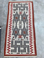 Antique Navajo Rug 1870-1930s Whirling Logs 6 pt Stars Arrows American Indian picture