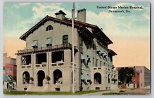 USMC United States Marine Hospital Savannah GA Postcard c1910's picture