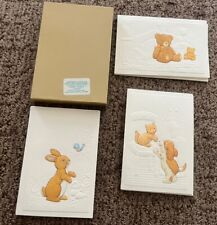 Vintage Current, Inc. 1991 Bunny Blue bird bear Dog Cat 12Notes/Envelopes NEW picture