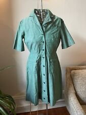 Vintage 1970's Authentic Girl Scout Dress Uniform (Green) RARE Size L(10-12) picture