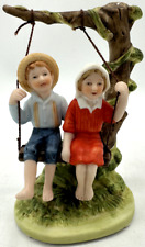 Norman Rockwell Summer Fun Figurine 1984 Museum Souvenir Bone China Boy and Girl picture