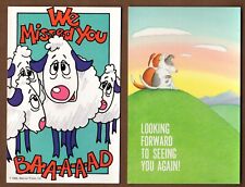 Vintage Church Postcards 9 Count Unused Sheep Dogs 1986 Warner Press Missed You  picture