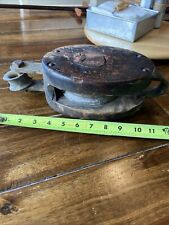 Antique Maritime Nautical Large 12”  Single Pulley (Perfect For Decor) picture