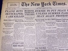 1946 MAY 21 NEW YORK TIMES - PLANE HITS SKYSCRAPER 5 ARE KILLED - NT 844 picture