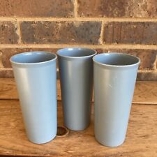 Vintage Tupperware 12oz Stacking Tumblers Country blue #115  Set Of 3 picture