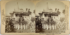 Jarvis, India, Calcutta, Jani Temple, Showing Group of Idols, Stereo, 1896 Vinta picture