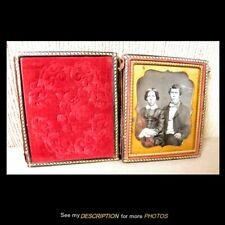  Antique 1/6 th Plate Daguerreotype Well Dressed Husband Wife picture