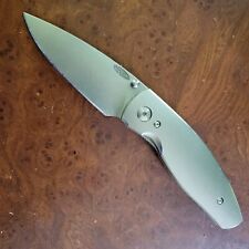 TRM Three Rivers Manufacturing Neutron Curved Titanium scales 20cv Pocket Knife picture