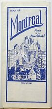 1960's Montreal Canada city tourist map showing popular sites & local ads b picture