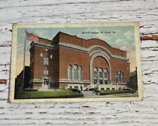 St Louis Missouri, Moolah Temple Postcard 1921 Cardinals vs Cubs Score On Back picture