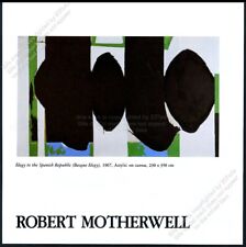 1980 Robert Motherwell Basque Elegy 1967 painting vintage print ad picture