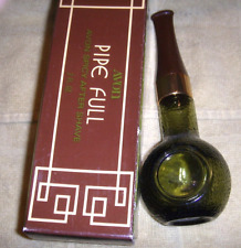 AVON EMPTY VINTAGE PIPE FULL SMOKING PIPE  GREEN  2 OZ ORG BOX EMPTY picture