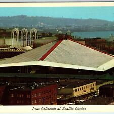 c1970s Seattle, WA Coliseum Sports Center 1962 World's Fair Chrome Postcard A178 picture
