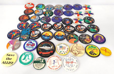 mixed lot of 48 kansas buttons pinbacks wichita river festival renaissance faire picture