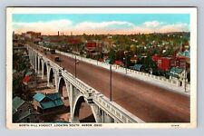 Akron OH-Ohio, North Hill Viaduct Looking South, Antique Vintage Postcard picture