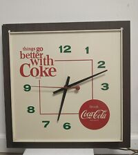 Vintage Drink Coca Cola Things Go Better With Coke Electric Clock 1960 KCS picture