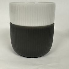 Royal Copenhagen White Fluted Contrast Mug No.495 Anthracite (Chocolate Gray) picture