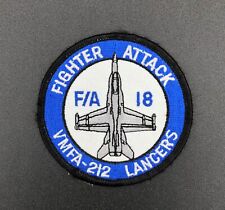 US Navy Aviation VMFA 212 Lancers F/A 18 Hornet Non Hook And Loop Back Patch picture