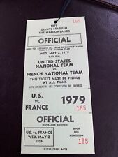 1979 USA-FRANCE PRESS KIT + UNUSED OFFICIAL PASS picture
