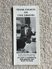 Frank Church Presidential Campaign Pamphlet/Brochure from the 1976 Campaign picture
