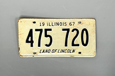 ILLINOIS 1967  -  (1) vintage license plate picture