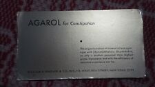 Vintage Advertising Blotter AGAROL for Constipation Pharmacy Drug Store Ad #2 picture