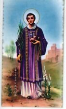 St. Stephen - Prayer - Relic Laminated Holy Card - Blessed by Pope Francis  picture