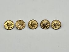 VINTAGE Brass Toned Greek Woman or Goddess BUTTON LOT of 5 (approximately 3/4”) picture
