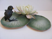 Royal Worcester Moorhen Chick & Water Lily Dorothy Doughty Porcelain Figurine picture