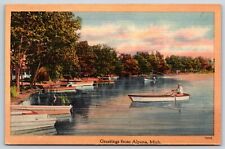 Postcard Greetings From Alpena, Michigan Unposted picture