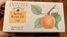 Box Set Of 3 Bars Crabtree & Evelyn Apricot Kernel Oil Soap  3.5 Oz Each (x 3) picture