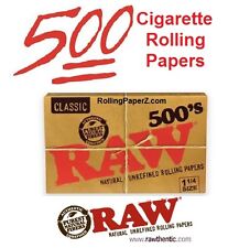 RAW 500's 1 1/4 Size Natural Cigarette Rolling Papers - 500 LEAVES IN EACH PACK  picture