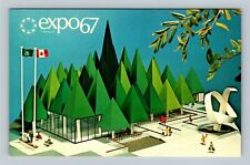Montreal QC Expo Canadian Pulp & Paper Pavilion Quebec Canada Vintage Postcard picture