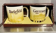 STARBUCKS COFFEE Bielefeld/Germany 3 oz DEMITASSE Mug Set - Brand New In Package picture