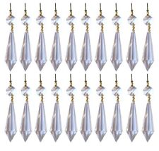 Crystal Prism 20Pcs 38mm Clear Crystal Chandelier Icicle U-Drop Prisms Lamp P... picture