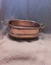 Vintage Rectangular Small Copper Planter With Brass Handles. Very Unique.  picture