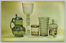 Corning Museum Of Glass~Beautiful Green German Glass Vessels~NY~Vintage Postcard picture