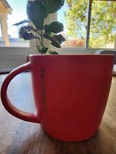RARE 2016 Starbucks Holiday Matte Red Coffee Cup Tea  Mug | Gold Logo | 14oz picture