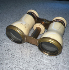 Antique Bone Opera Glasses Binoculars Brass Fittings picture